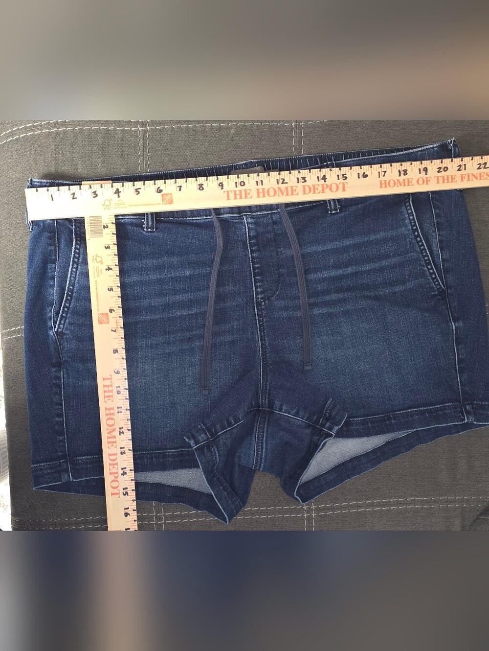 ❤️ Torrid Denim Shorts 2 Plus Size Dark Wash Drawstring Waist Summer Casual - Picture 7 of 8